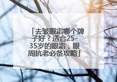 去皱眼霜哪个牌子好？适合25-35岁的眼霜，眼周抗老必备攻略