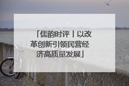 儒韵时评丨以改革创新引领民营经济高质量发展