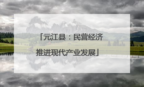元江县：民营经济推进现代产业发展