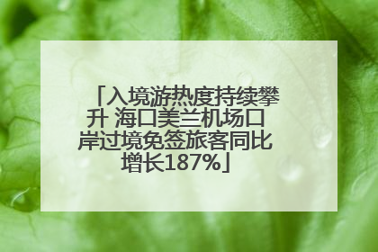 入境游热度持续攀升 海口美兰机场口岸过境免签旅客同比增长187%