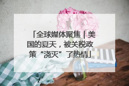全球媒体聚焦｜美国的夏天，被关税政策“浇灭”了热情