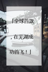 全球首款，在芜湖成功首飞！
