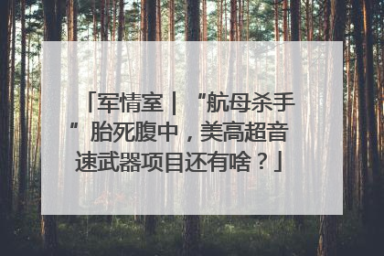 军情室｜“航母杀手”胎死腹中，美高超音速武器项目还有啥？