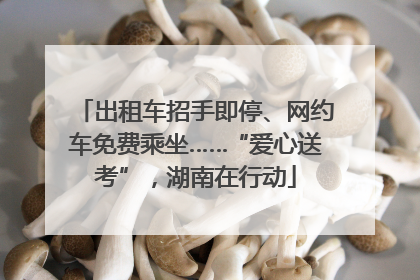 出租车招手即停、网约车免费乘坐……“爱心送考”，湖南在行动