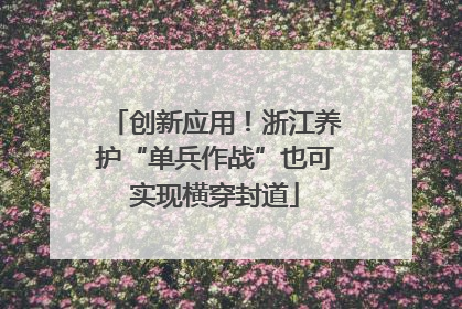 创新应用！浙江养护“单兵作战”也可实现横穿封道