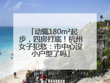 动辄180m²起步，四房打底！杭州女子犯愁：市中心没小户型了吗