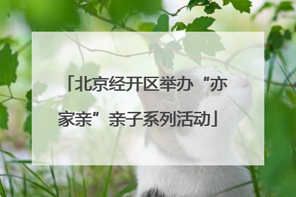 北京经开区举办“亦家亲”亲子系列活动