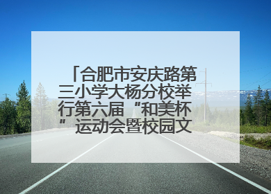 合肥市安庆路第三小学大杨分校举行第六届“和美杯”运动会暨校园文化艺术节