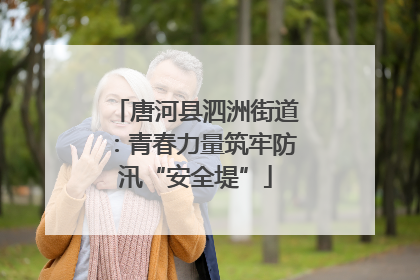 唐河县泗洲街道：青春力量筑牢防汛“安全堤”