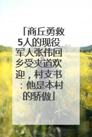 商丘勇救5人的现役军人张伟回乡受夹道欢迎，村支书：他是本村的骄傲