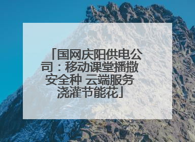 国网庆阳供电公司：移动课堂播撒安全种 云端服务浇灌节能花