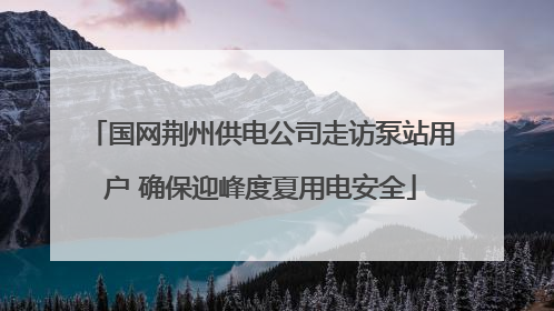 国网荆州供电公司走访泵站用户 确保迎峰度夏用电安全