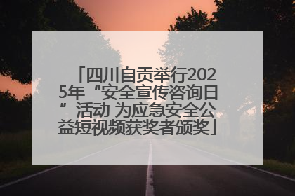 四川自贡举行2025年“安全宣传咨询日”活动 为应急安全公益短视频获奖者颁奖