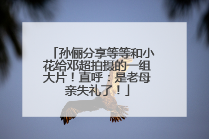 孙俪分享等等和小花给邓超拍摄的一组大片！直呼：是老母亲失礼了！
