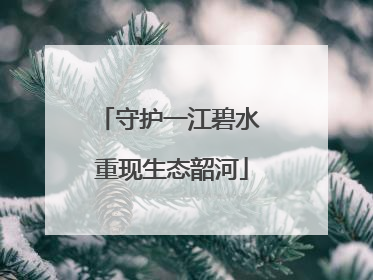 守护一江碧水 重现生态韶河