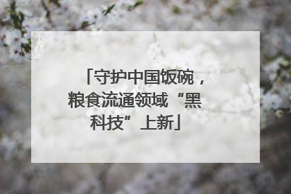 守护中国饭碗，粮食流通领域“黑科技”上新