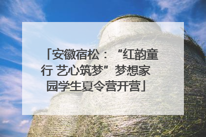 安徽宿松：“红韵童行 艺心筑梦”梦想家园学生夏令营开营