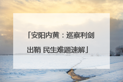 安阳内黄：巡察利剑出鞘 民生难题速解