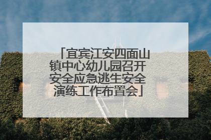 宜宾江安四面山镇中心幼儿园召开安全应急逃生安全演练工作布置会