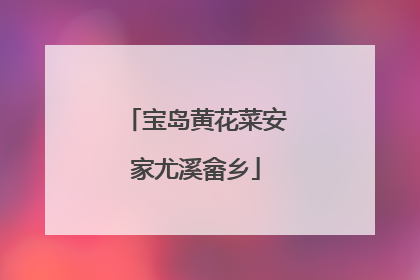 宝岛黄花菜安家尤溪畲乡
