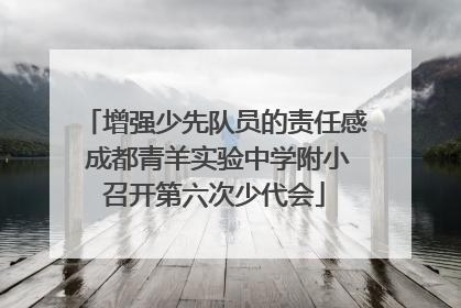 增强少先队员的责任感 成都青羊实验中学附小召开第六次少代会