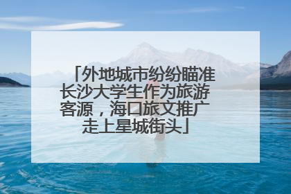 外地城市纷纷瞄准长沙大学生作为旅游客源，海口旅文推广走上星城街头
