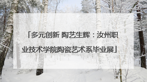 多元创新 陶艺生辉：汝州职业技术学院陶瓷艺术系毕业展
