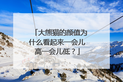 大熊猫的颜值为什么看起来一会儿高一会儿低？