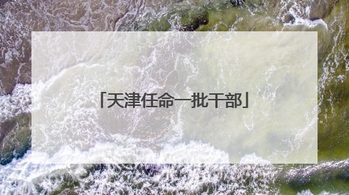 天津任命一批干部