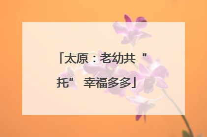 太原：老幼共“托” 幸福多多