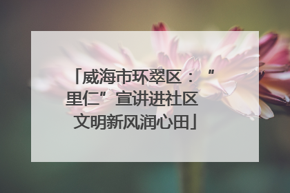 威海市环翠区：“里仁”宣讲进社区 文明新风润心田