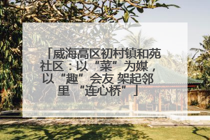 威海高区初村镇和苑社区：以“菜”为媒，以“趣”会友 架起邻里 “连心桥”