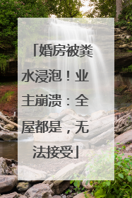 婚房被粪水浸泡！业主崩溃：全屋都是，无法接受