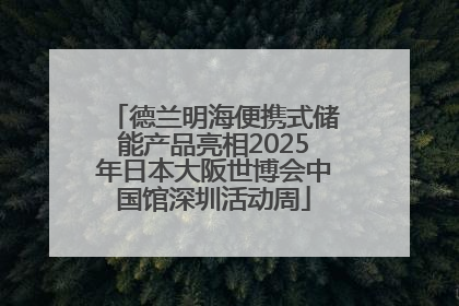 德兰明海便携式储能产品亮相2025年日本大阪世博会中国馆深圳活动周