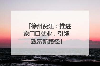 徐州贾汪：推进家门口就业，引领致富新路径