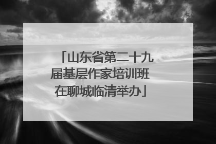 山东省第二十九届基层作家培训班在聊城临清举办