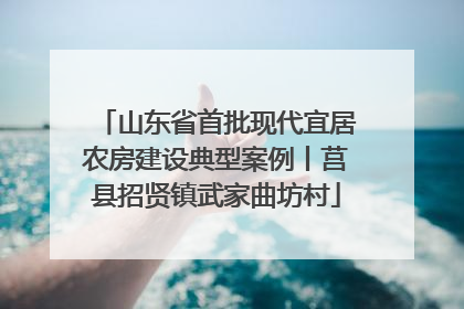 山东省首批现代宜居农房建设典型案例丨莒县招贤镇武家曲坊村
