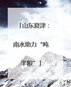 山东夏津：南水助力“吨半粮”