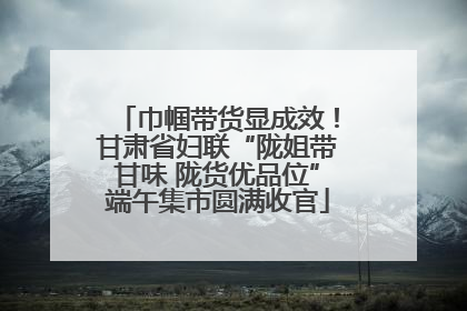 巾帼带货显成效！甘肃省妇联“陇姐带甘味 陇货优品位”端午集市圆满收官