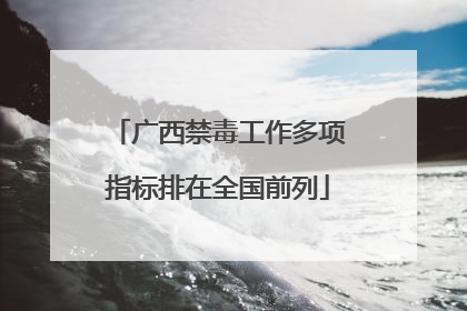 广西禁毒工作多项指标排在全国前列