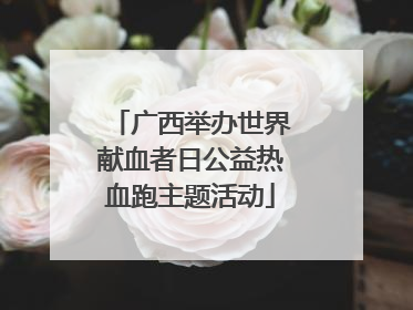 广西举办世界献血者日公益热血跑主题活动