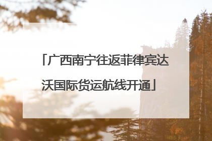 广西南宁往返菲律宾达沃国际货运航线开通