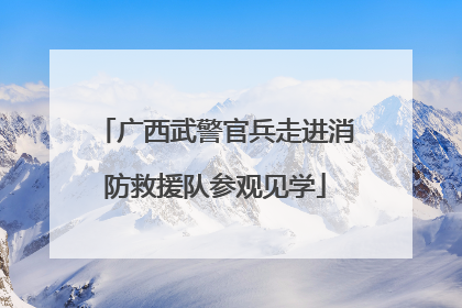 广西武警官兵走进消防救援队参观见学