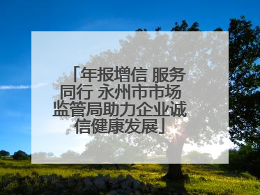 年报增信 服务同行 永州市市场监管局助力企业诚信健康发展