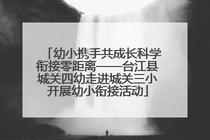 幼小携手共成长科学衔接零距离——台江县城关四幼走进城关三小开展幼小衔接活动
