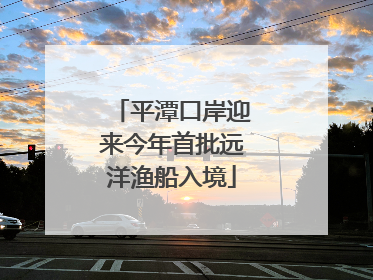 平潭口岸迎来今年首批远洋渔船入境