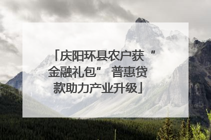 庆阳环县农户获“金融礼包” 普惠贷款助力产业升级