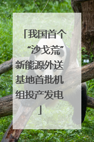 我国首个“沙戈荒”新能源外送基地首批机组投产发电