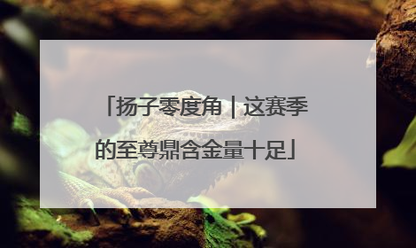扬子零度角｜这赛季的至尊鼎含金量十足