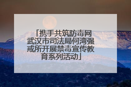 携手共筑防毒网 武汉市司法局何湾强戒所开展禁毒宣传教育系列活动
